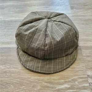 Forever 21 Paperboy Hat Newsboy Cap Gray Plaid One Size